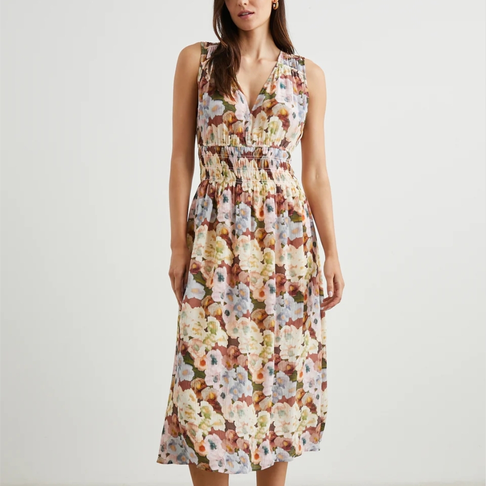 Floral Sleeveless Midi Dress